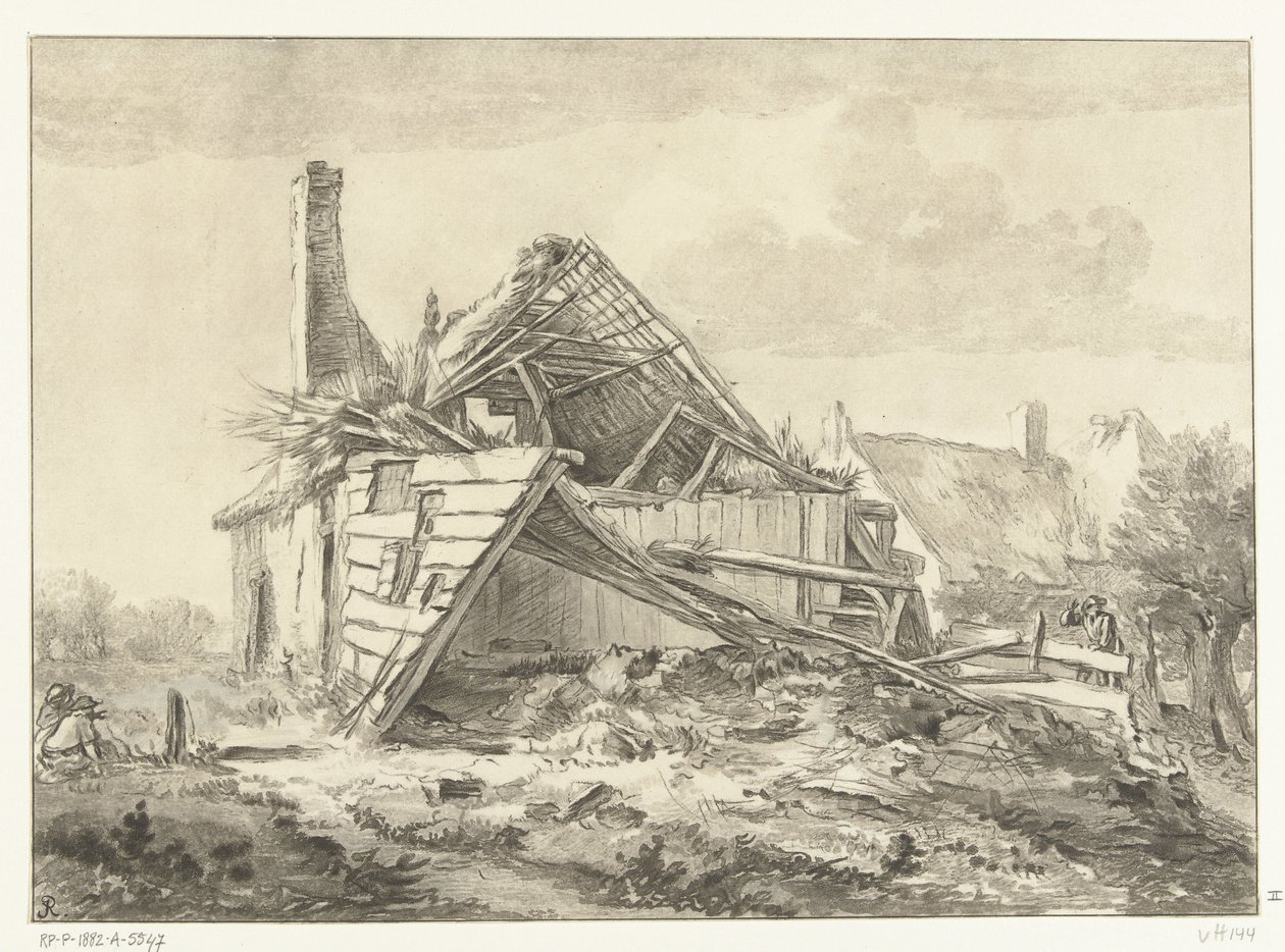 Vervallen boerderij door Cornelis Brouwer