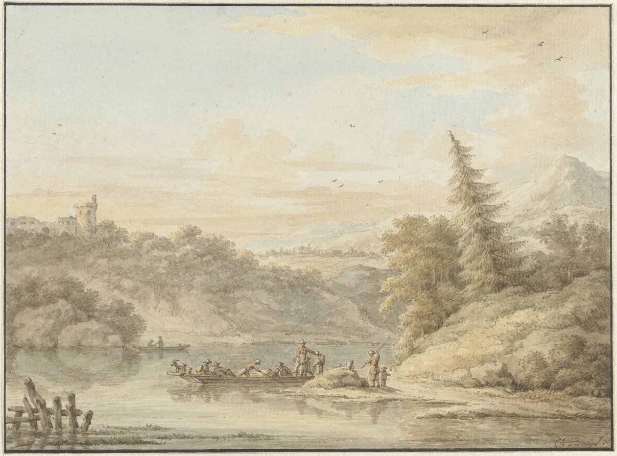Rivierlandschap door Cornelis Buys