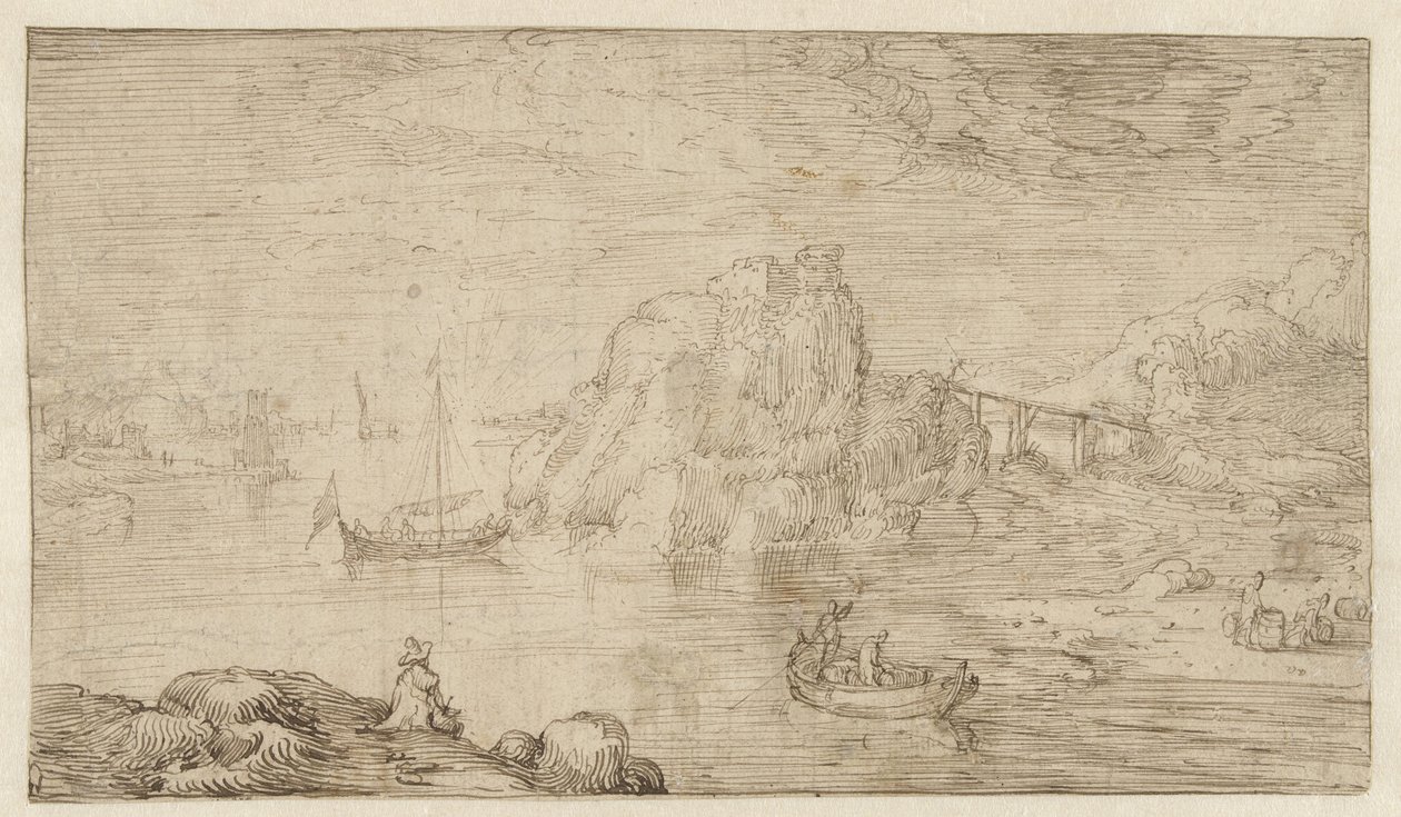 Riviergezicht door Cornelis Claesz van Wieringen (attributed to)