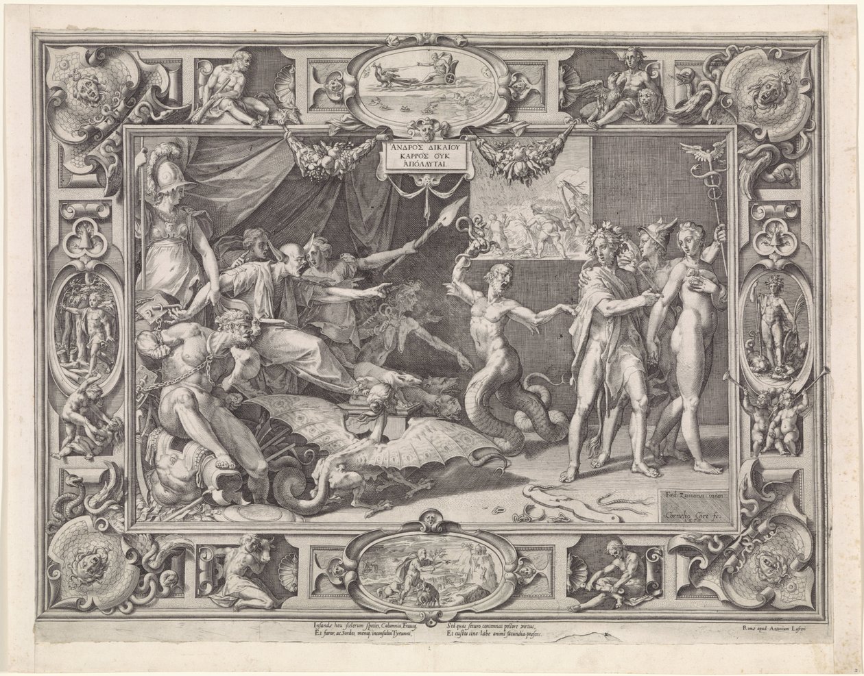Laster van Apelles door Cornelis Cort
