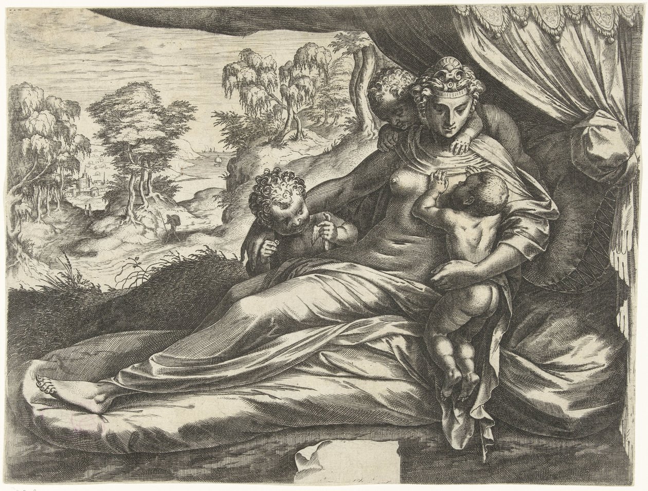 Liefde (Caritas) door Cornelis Cort