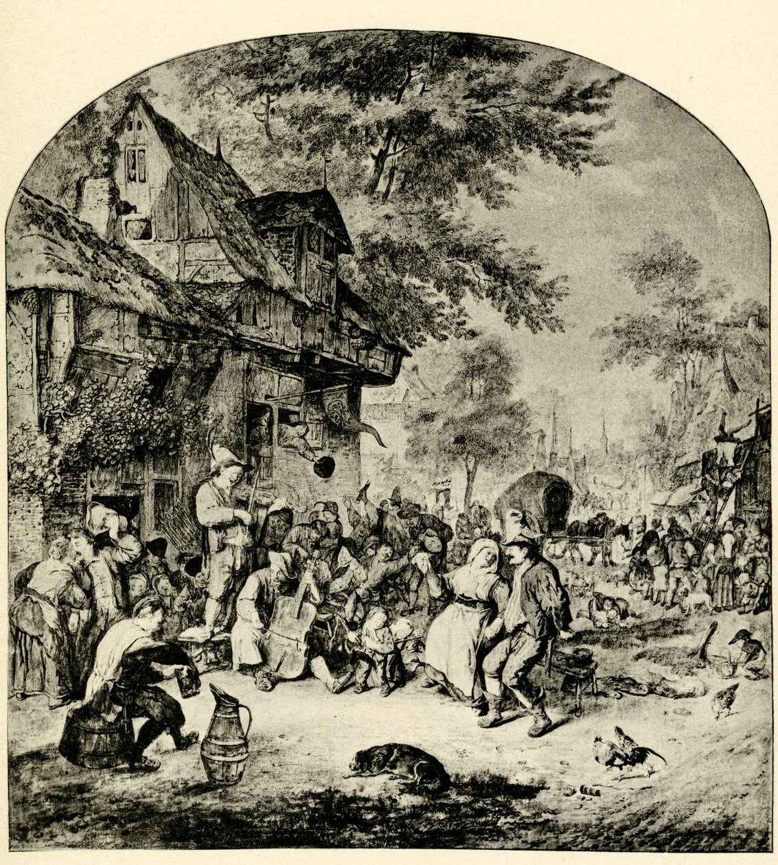 Nederlandse kermis door Cornelis Dusart