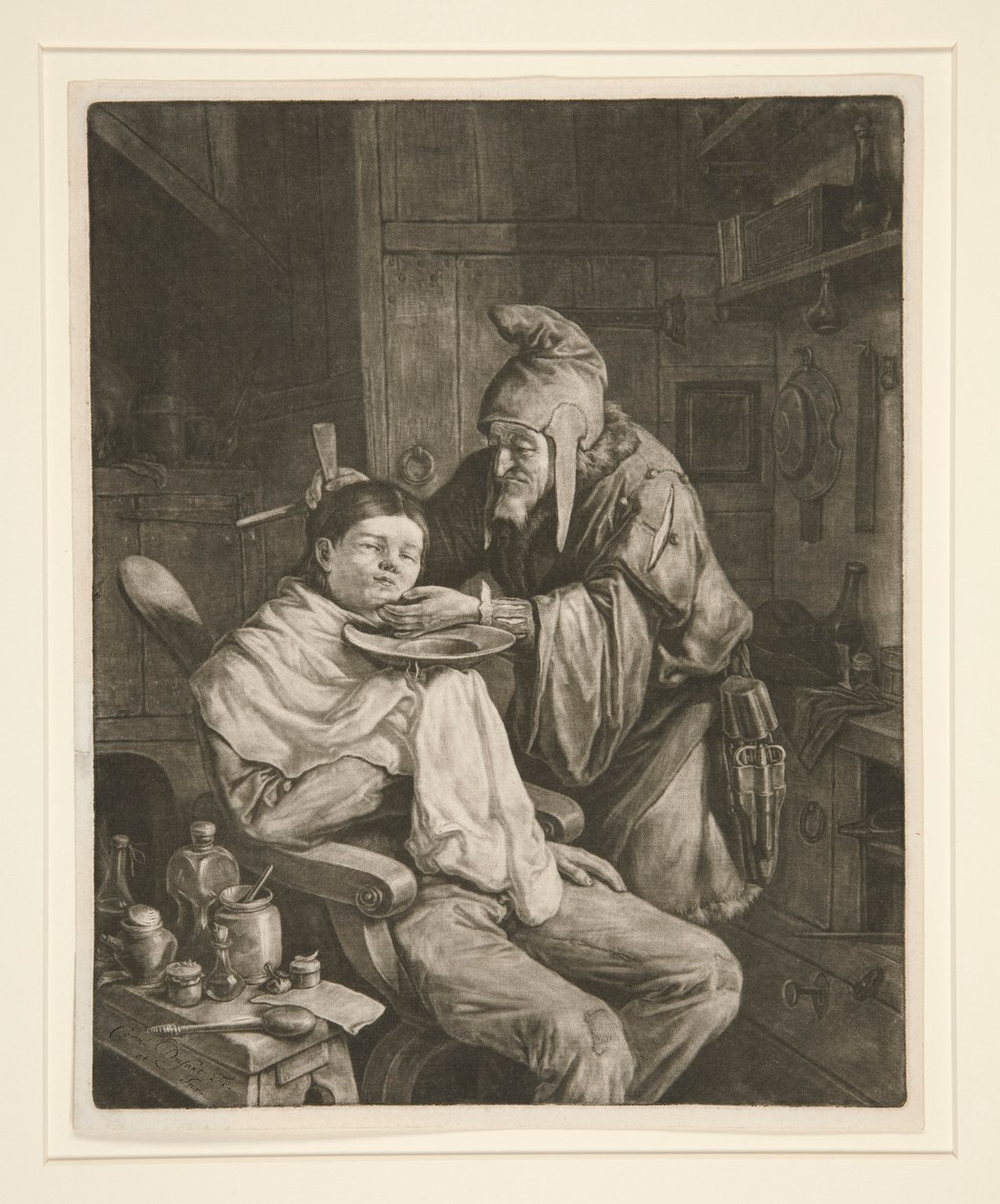 De dorpschirurg door Cornelis Dusart
