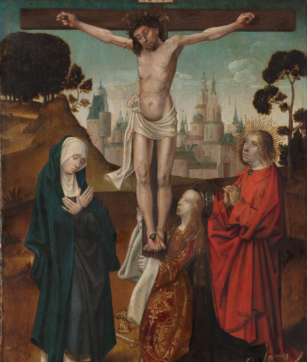 Kruisiging door Cornelis Engebrechtsz (circle of)