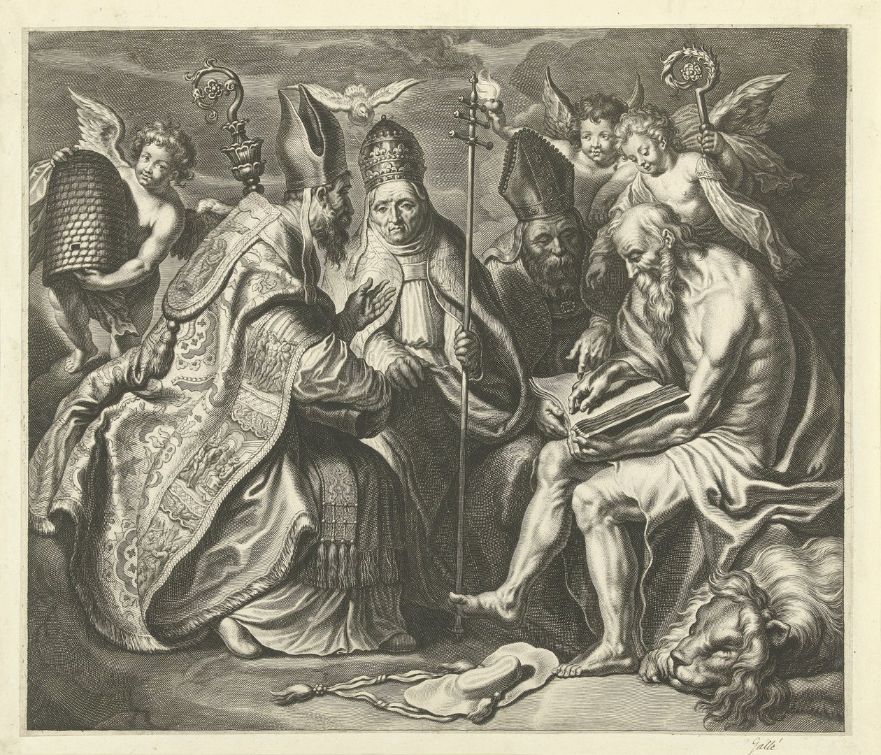 De vier kerkvaders door Cornelis Galle (I)