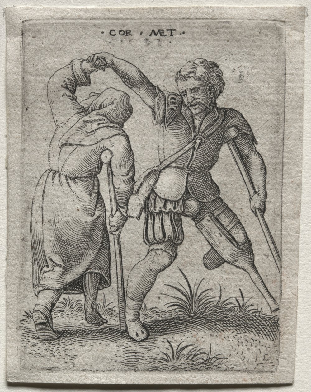 Dansende kreupelen door Cornelis Massys
