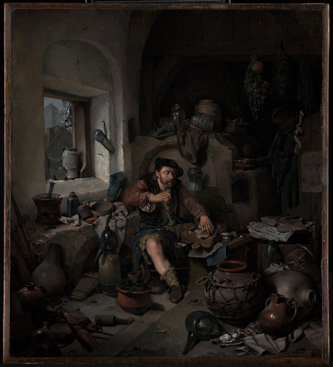 De alchemist door Cornelis Pietersz Bega