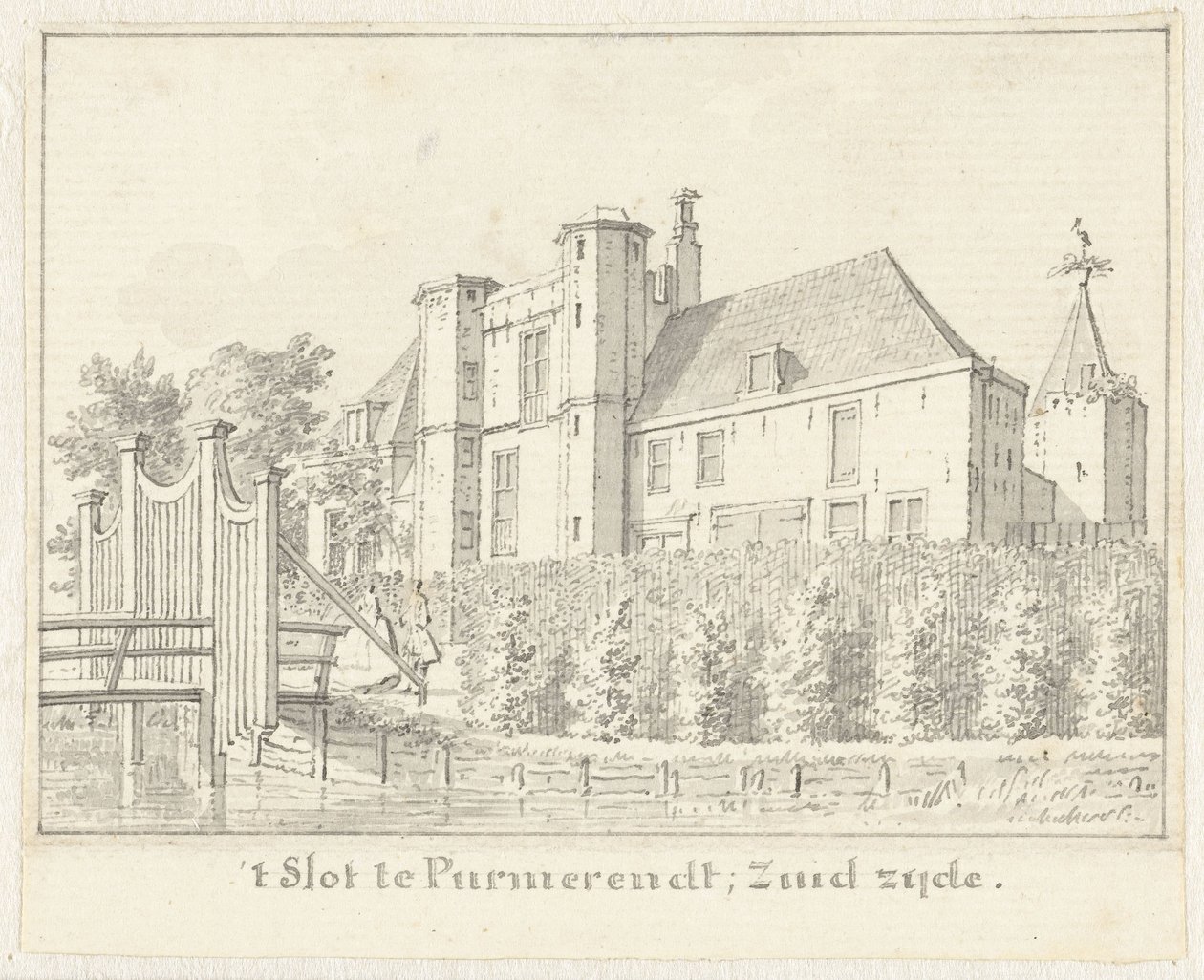 Het slot te Purmerend door Cornelis Pronk