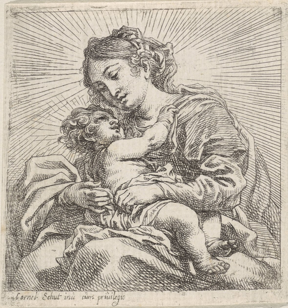 Madonna met kind door Cornelis Schut (I)