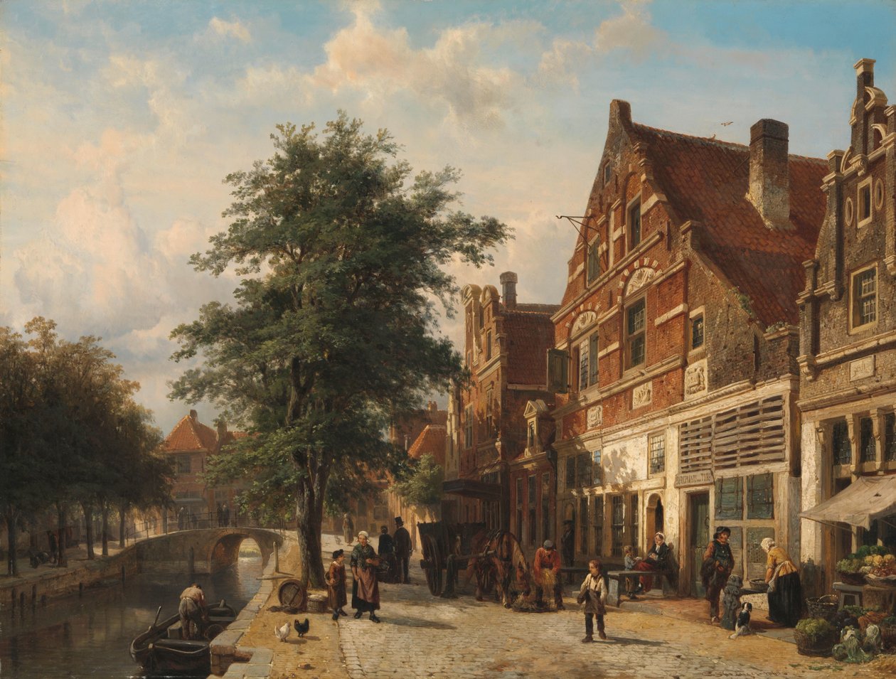 De Zuiderhavendijk, Enkhuizen door Cornelis Springer