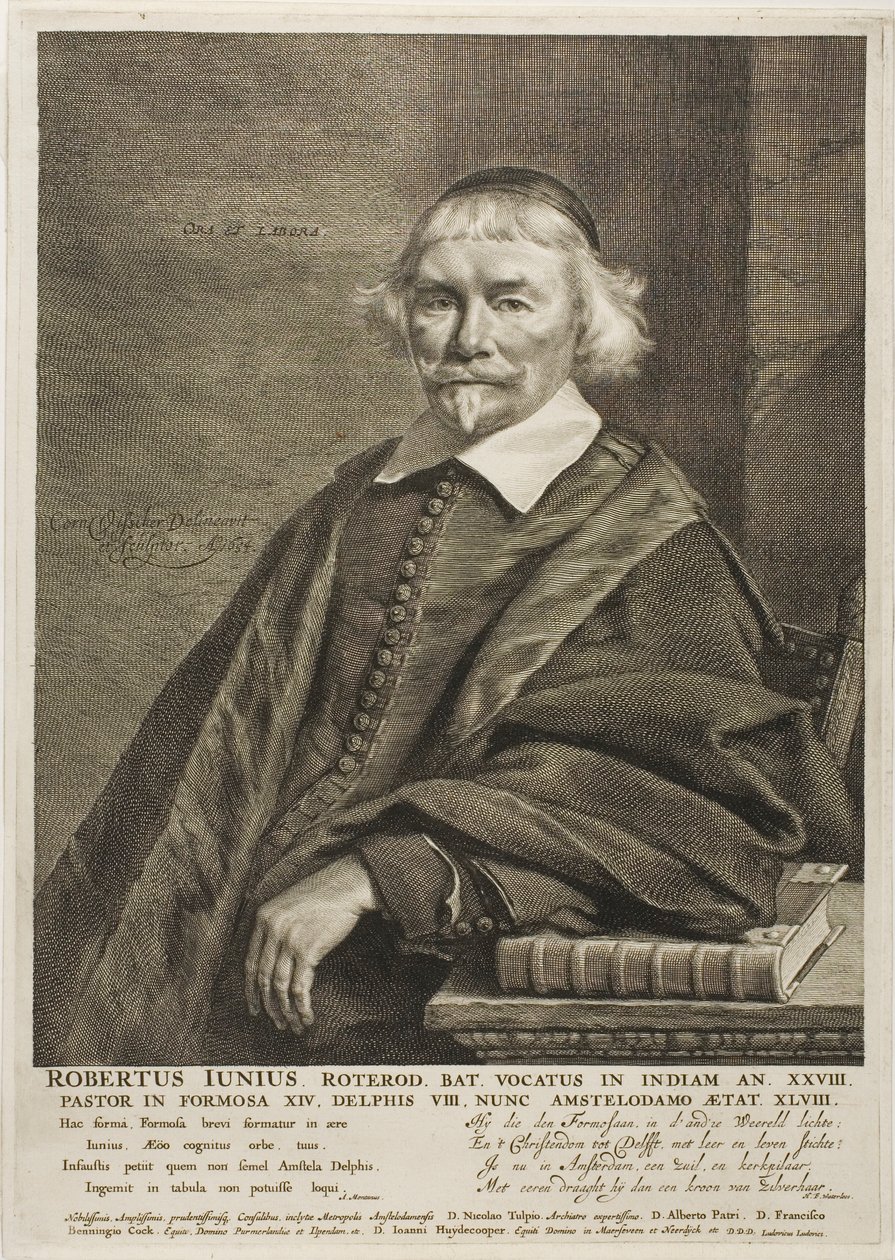 Robert Junius door Cornelis Visscher