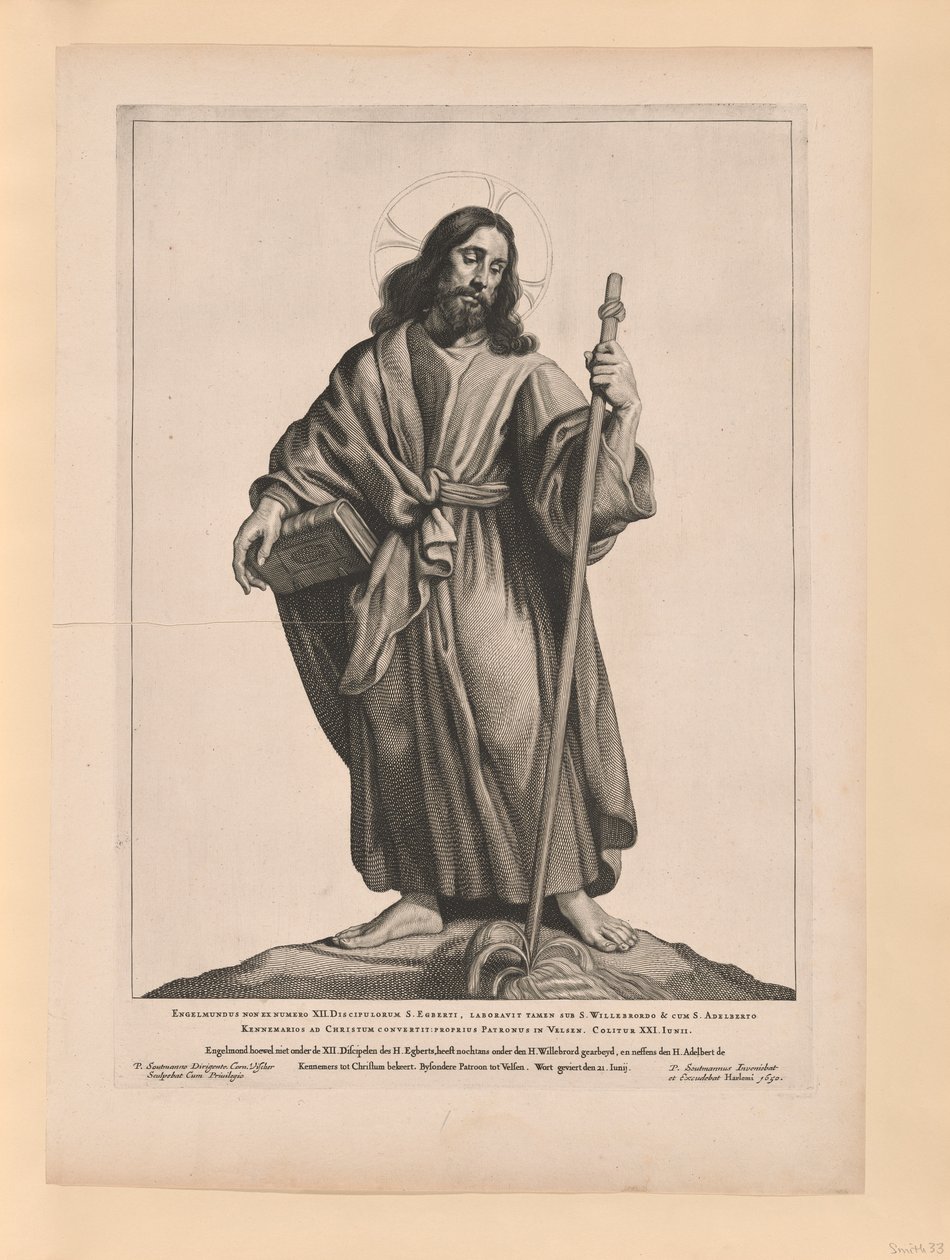 Saint Engelmundus door Cornelis Visscher
