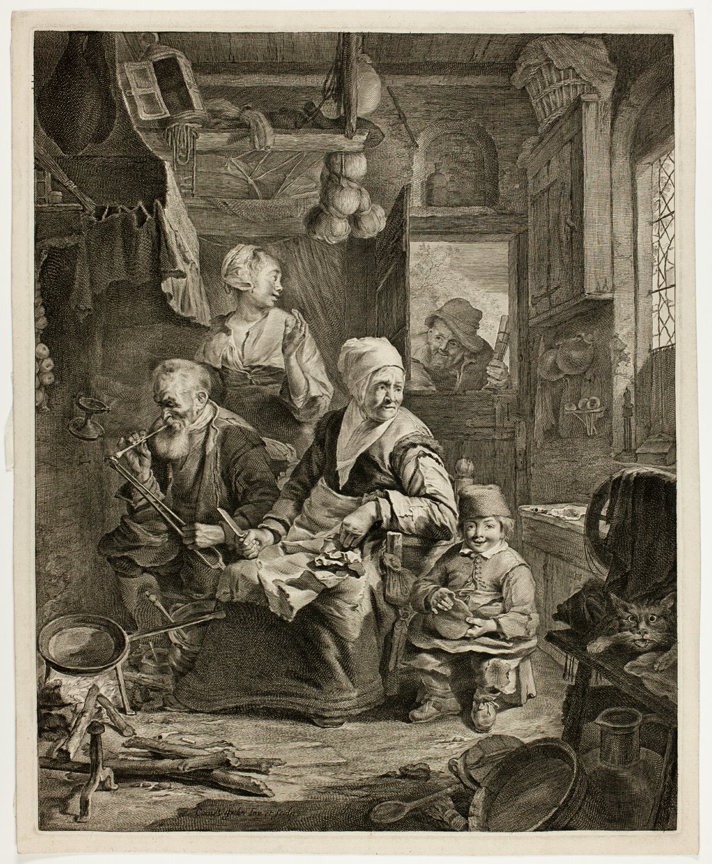 De Pannenkoekenvrouw door Cornelis Visscher