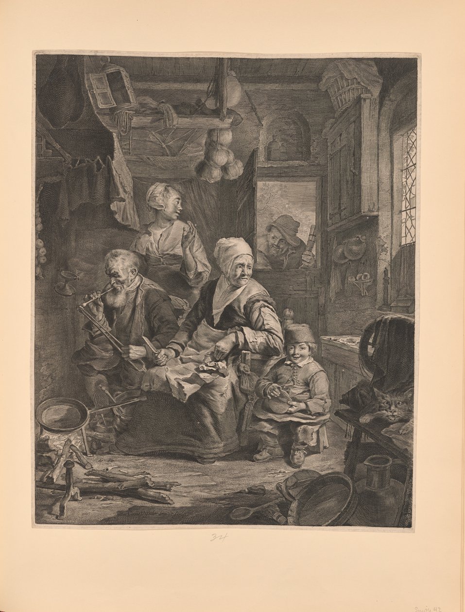 De Pannenkoekenvrouw door Cornelis Visscher