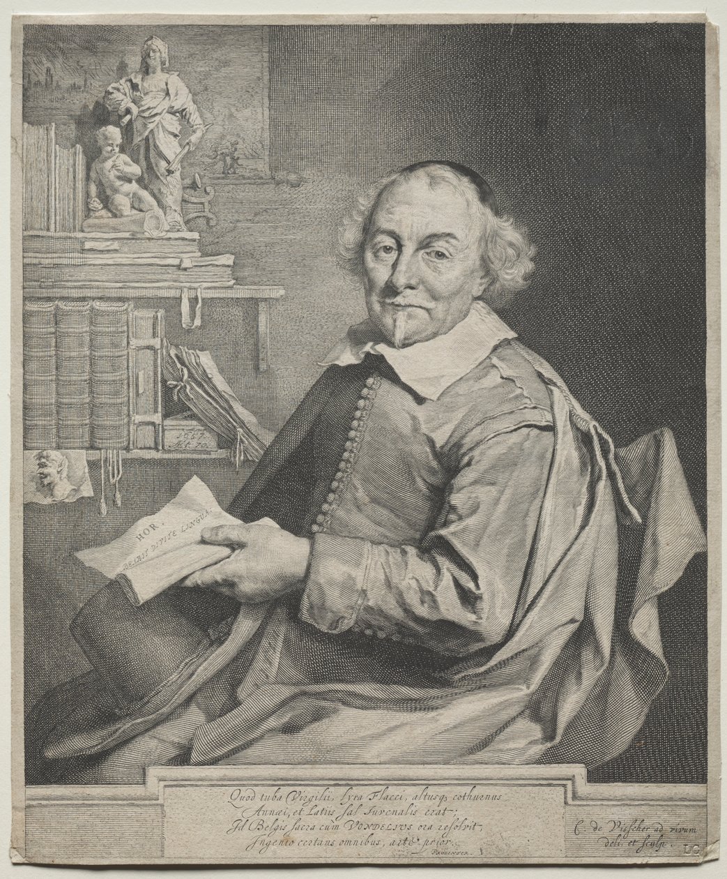 Vondel, 1657 door Cornelis Visscher