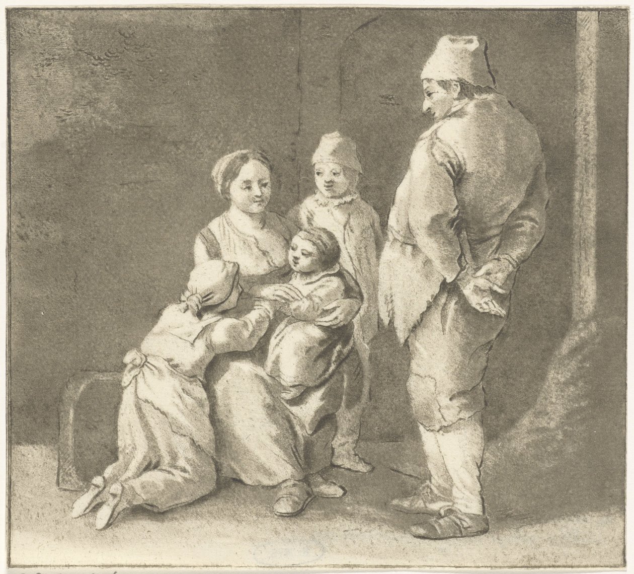 Groep figuren door Cornelis van Noorde