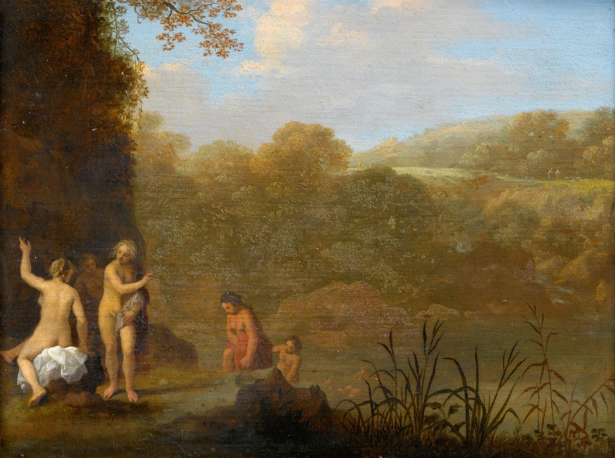 Badende Meisjes door Cornelis van Poelenburch