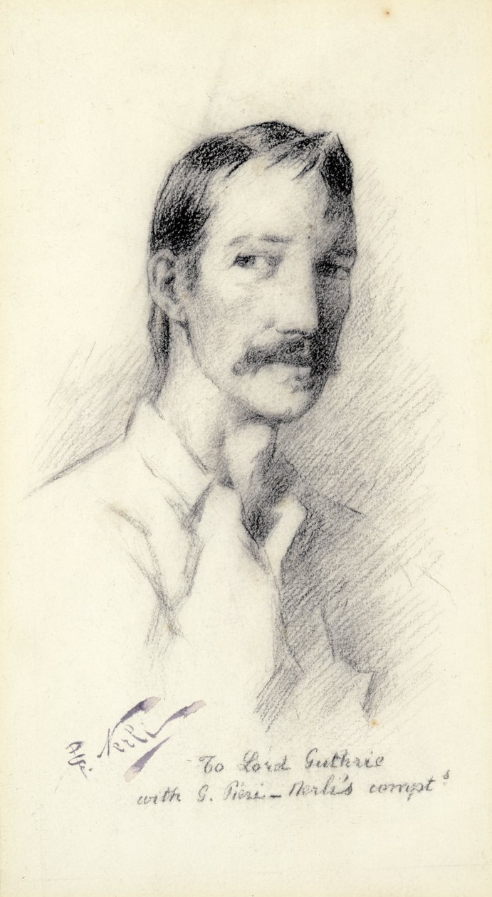Robert Louis Stevenson, 1892 door Count Girolamo Pieri Nerli