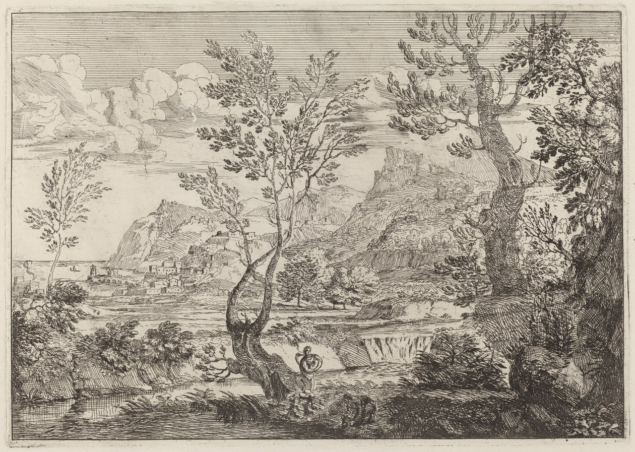 Een Waterval door Crescenzio Onofri