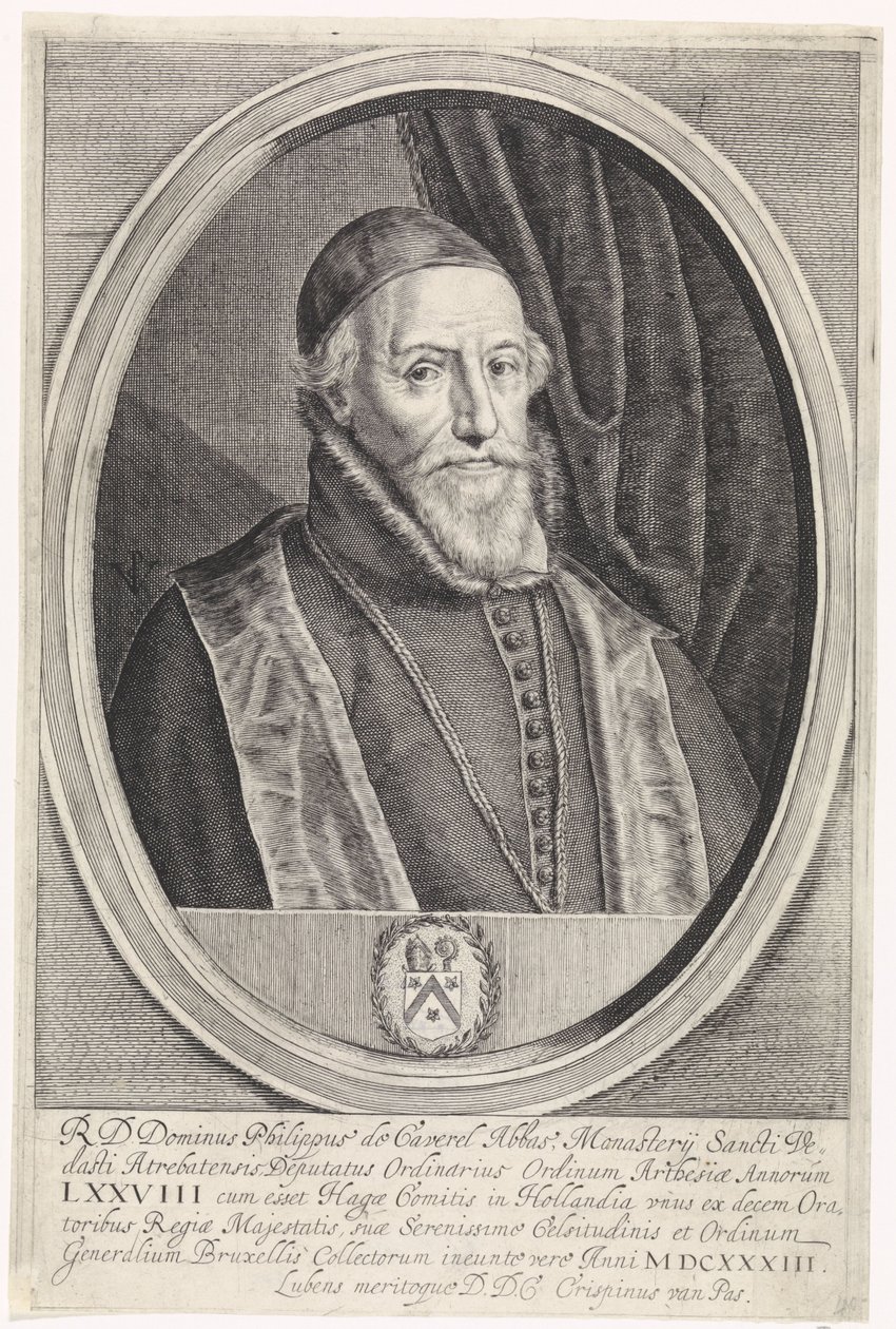 Portret van Philippe de Caverel door Crispijn van de Passe
