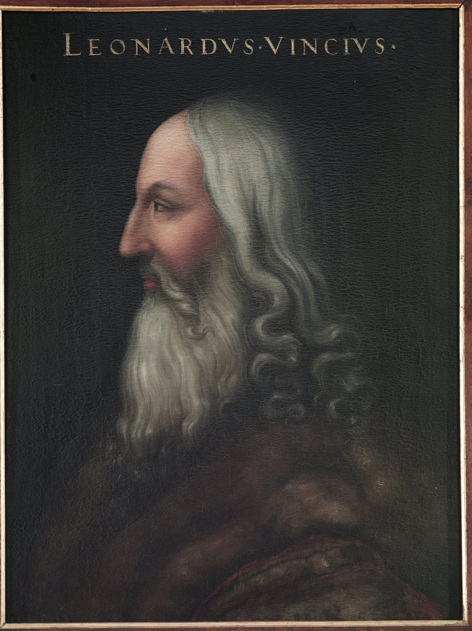 Portret van Leonardo da Vinci door Cristofano dell Altissimo