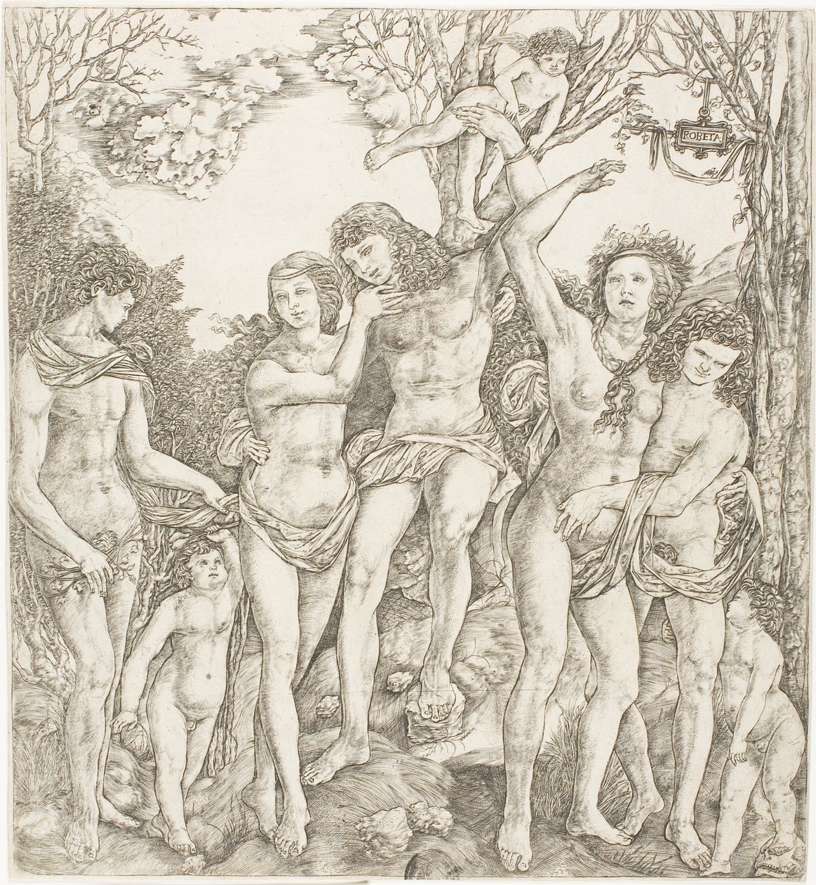 Allegorie van vleselijke liefde door Cristofano Robetta