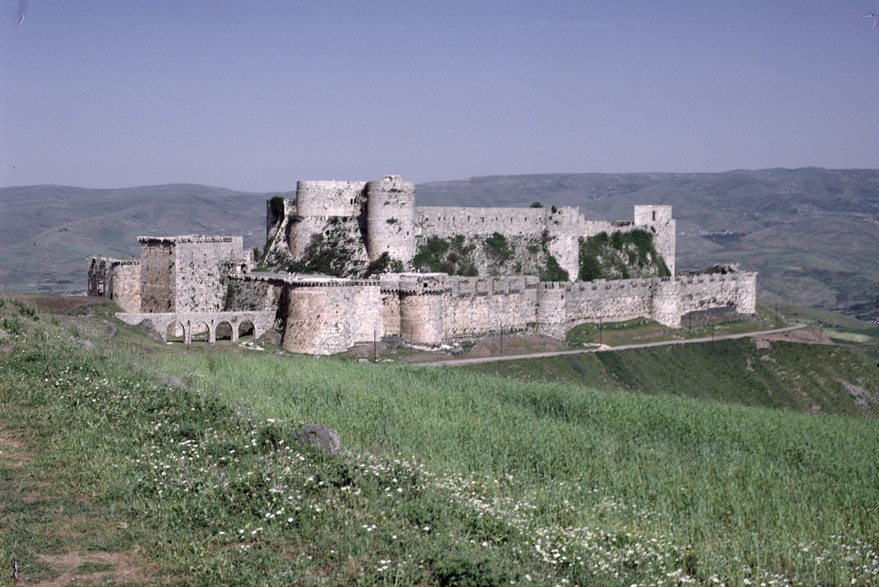 Algemeen Uitzicht op het Fort van Krak des Chevaliers, ca. 1143 door Crusader Period