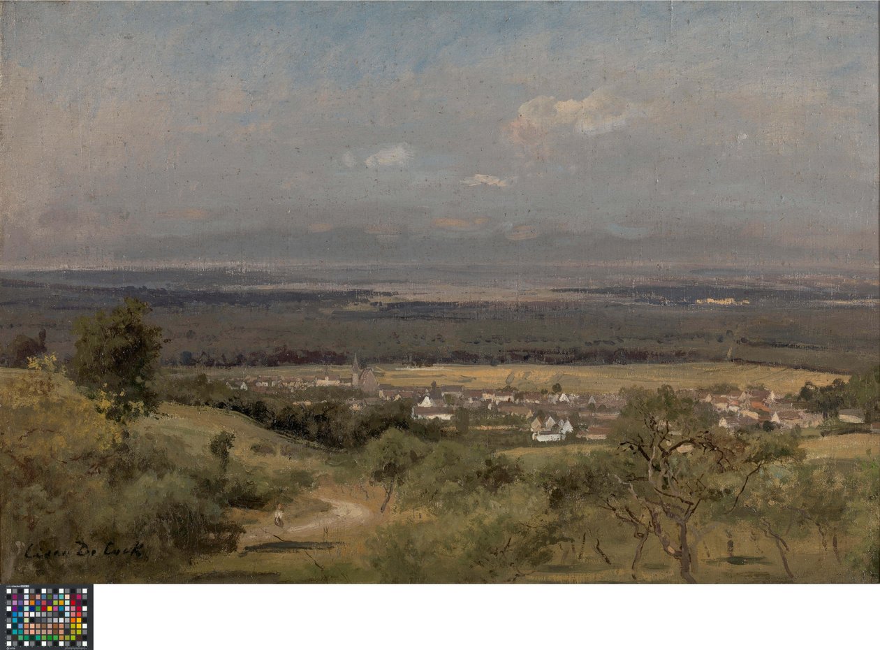 Landschap bij Gasny (Normandië) door Cesar de Cock