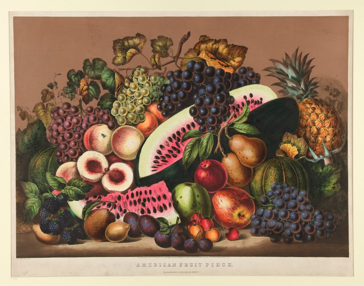 Amerikaans Fruitstuk door Currier and Ives