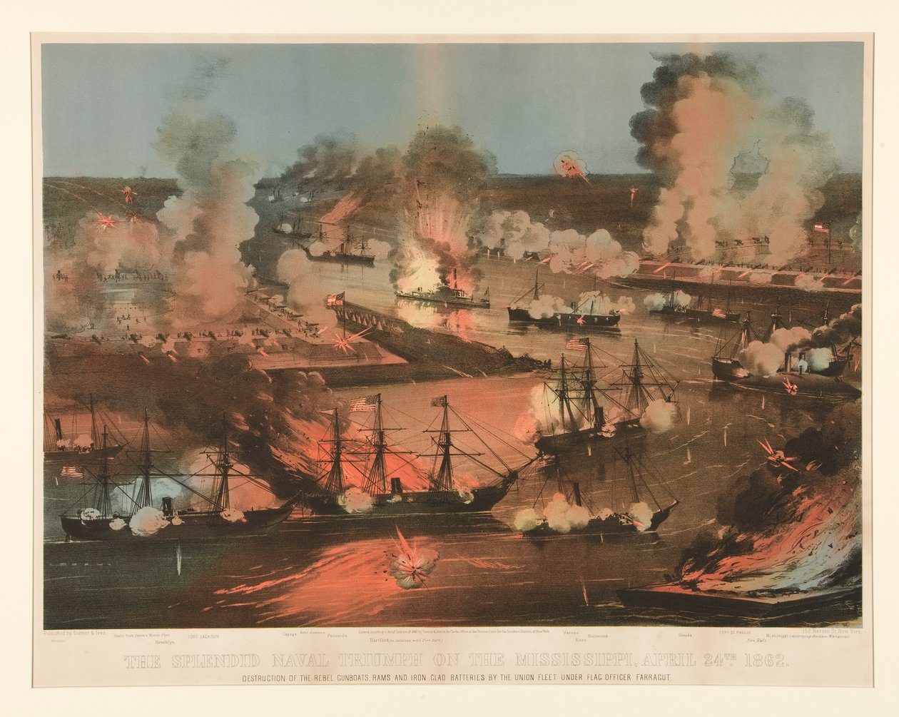 Schitterende zegetocht van de Mississippi door Currier and Ives