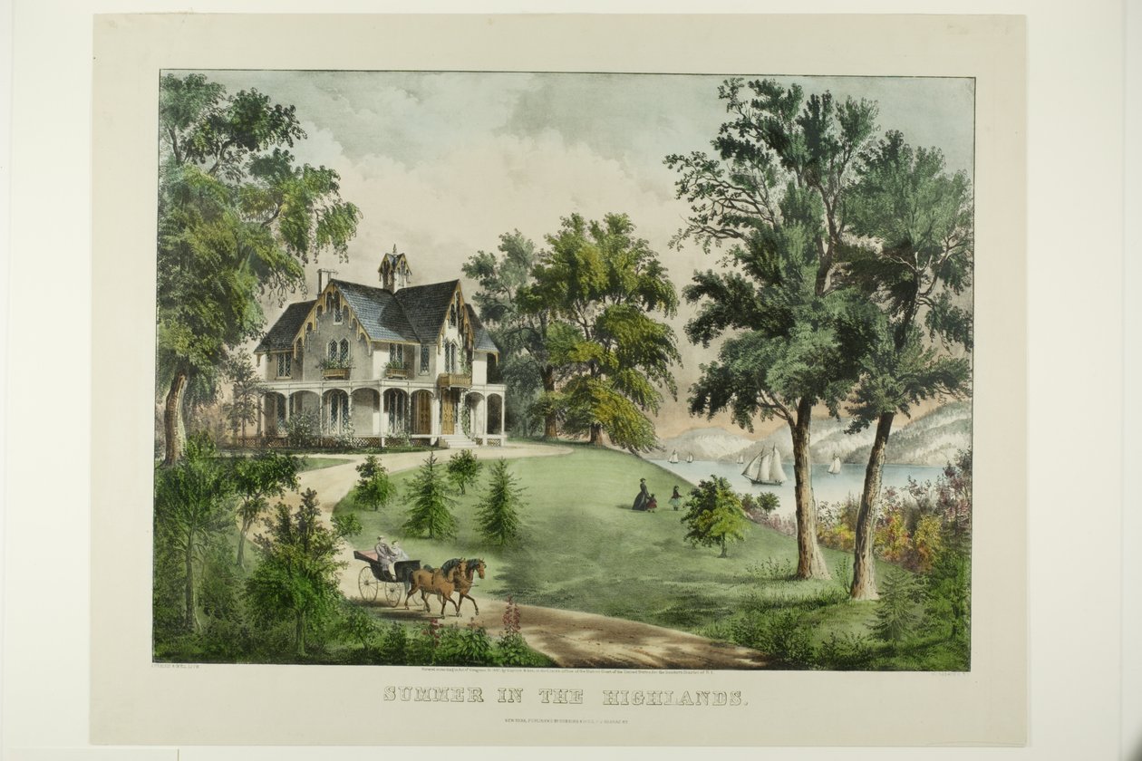 Zomer in de Hooglanden door Currier and Ives