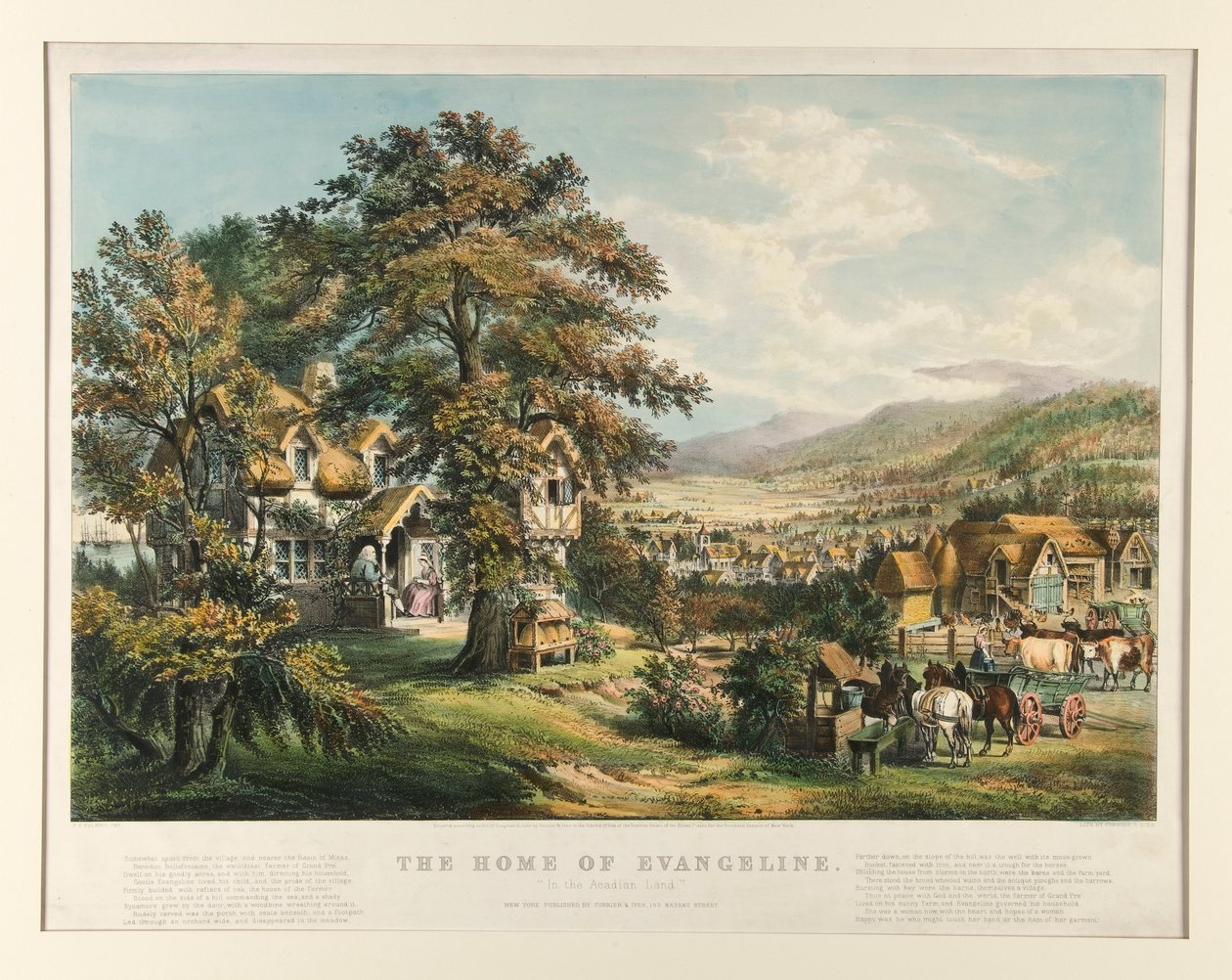 Het Huis van Evangeline door Currier and Ives