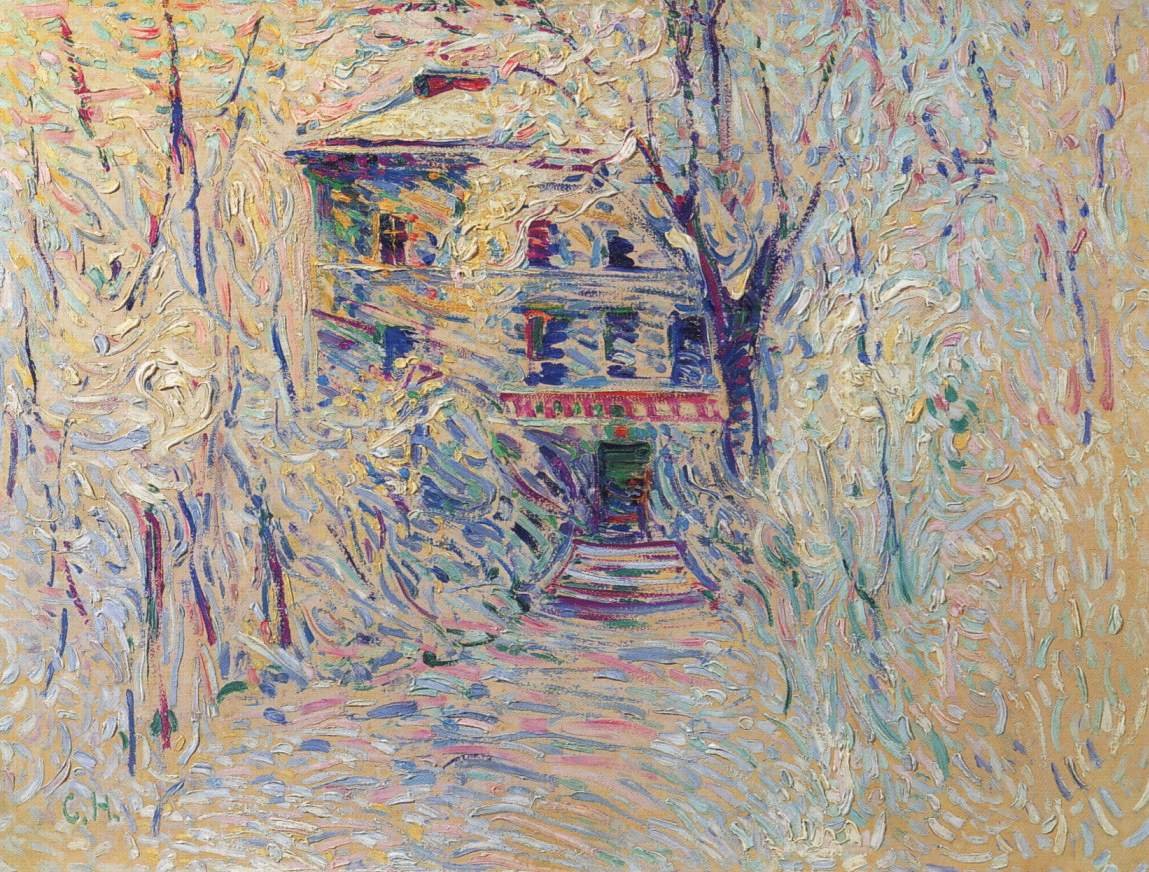 Villa in winterpark door Curt Herrmann