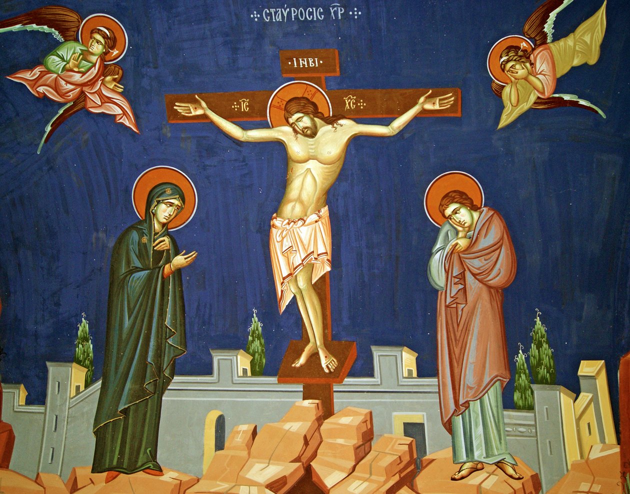 De kruisiging van Christus, Cyprus door Cypriot