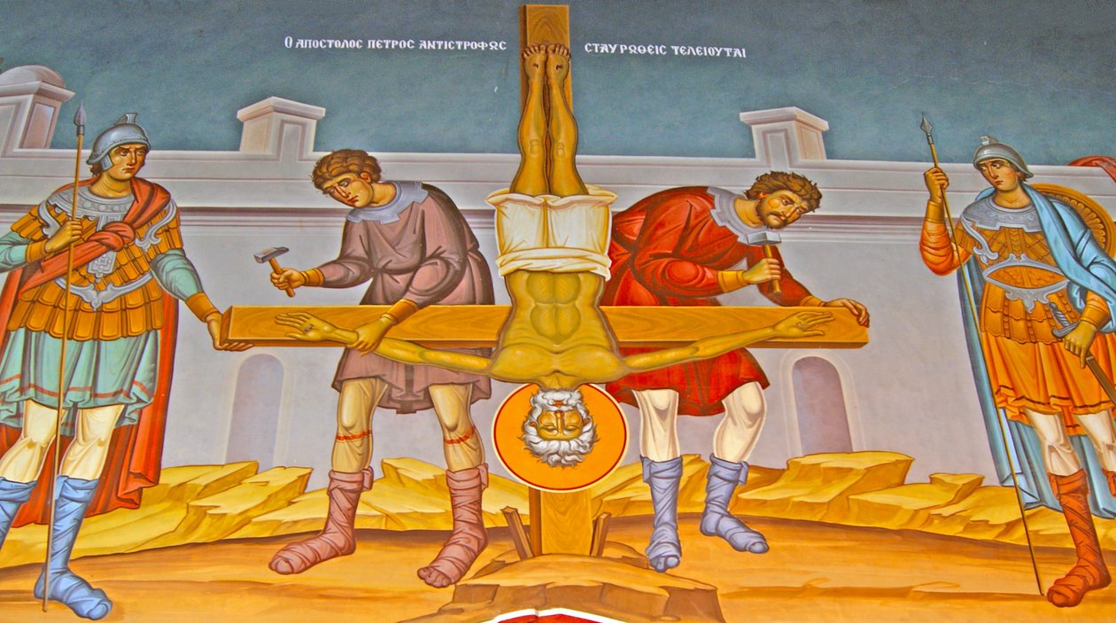 De kruisiging van St. Peter, Cyprus door Cypriot