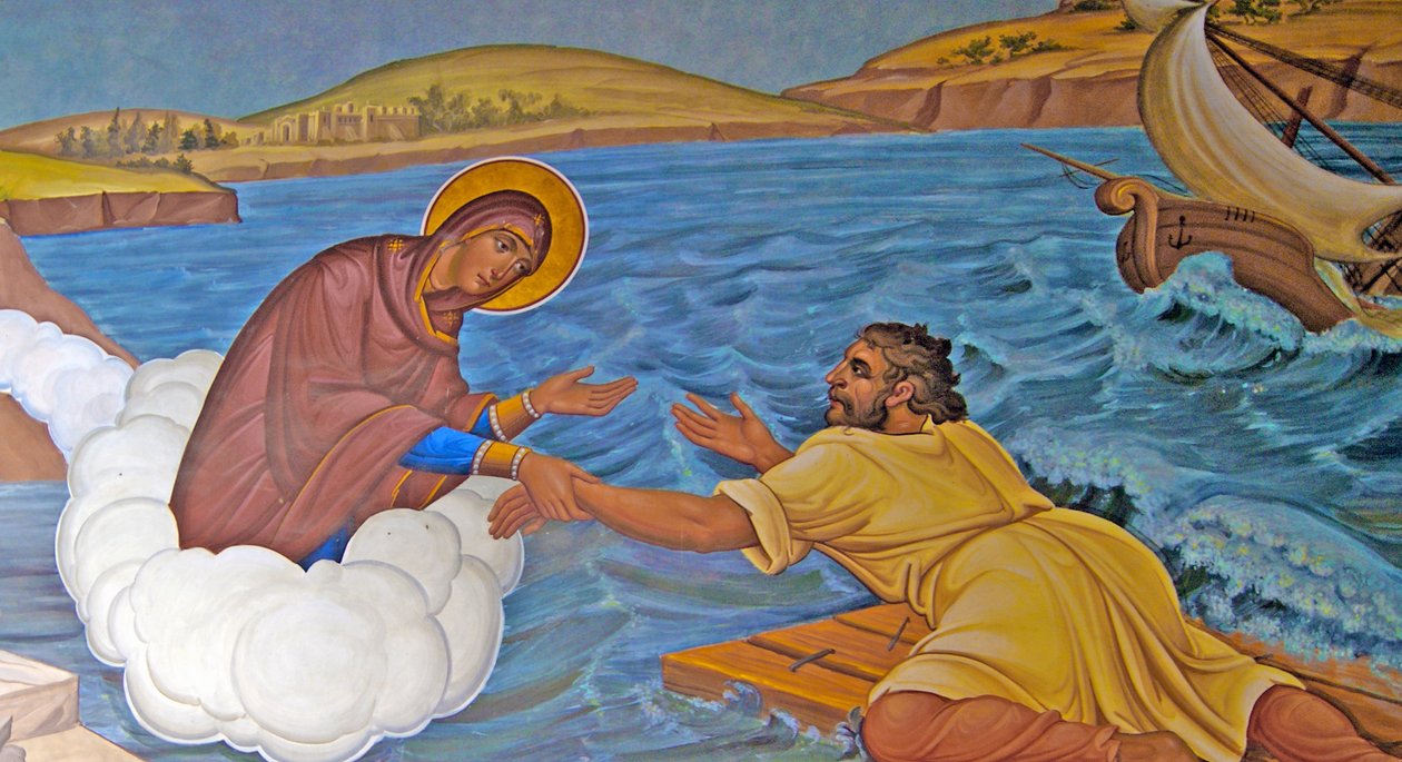 De Maagd Maria redt een schipbreukeling, Cyprus door Cypriot