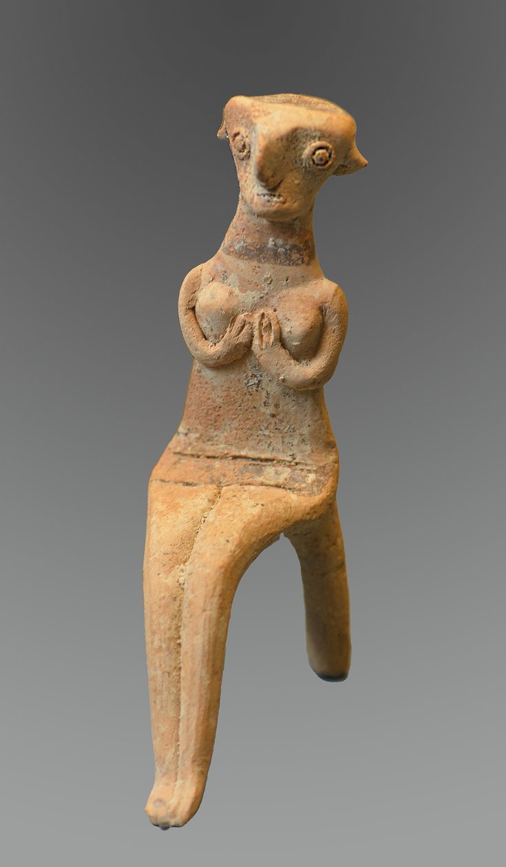 Beeldje van een zittende vrouw, 1800 v.Chr. door Cypriot