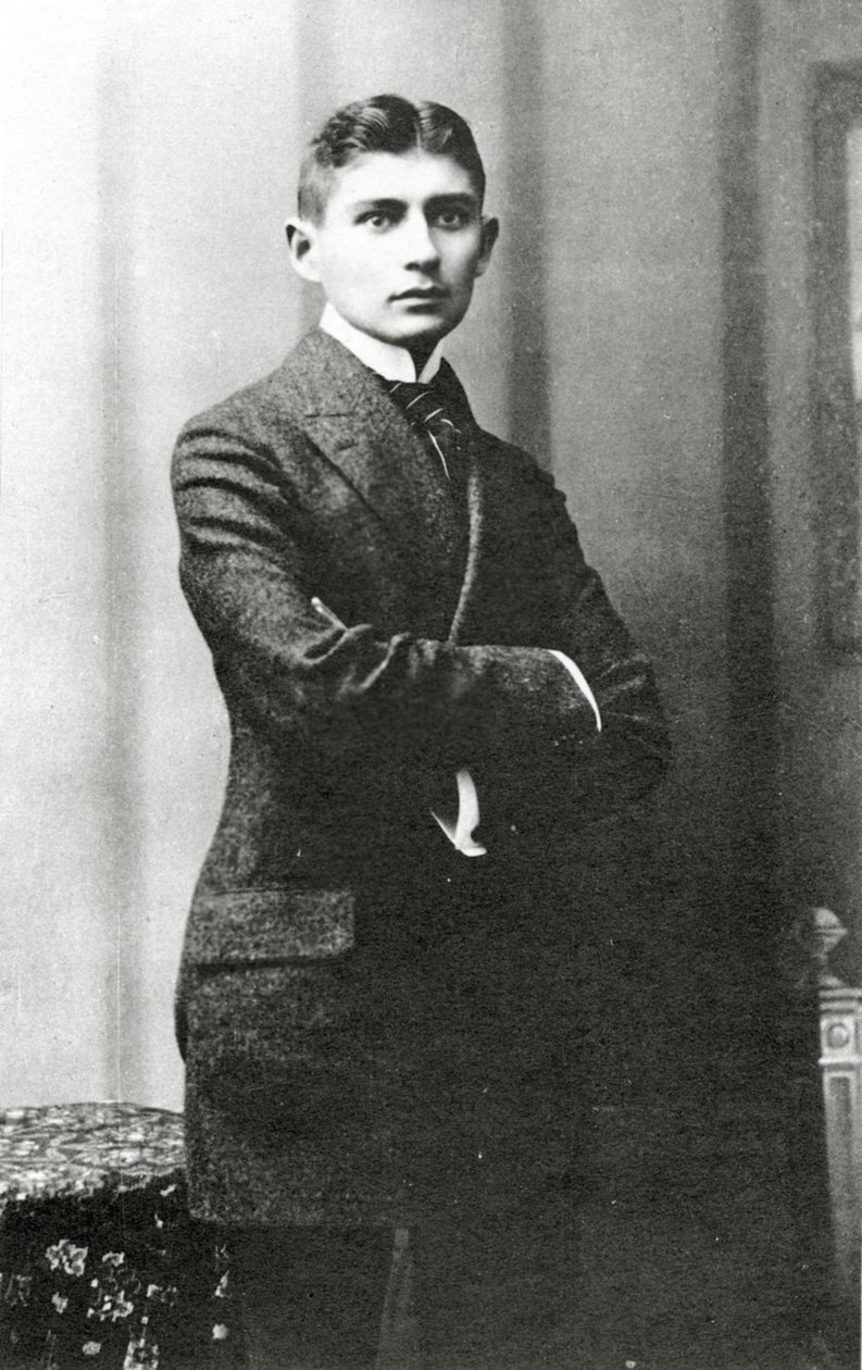 Portret van Franz Kafka, (1883 – 1924) door Czech School