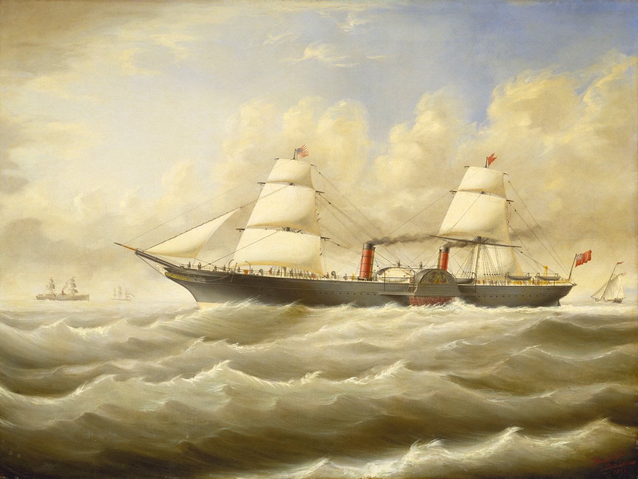 Het stoomschip 