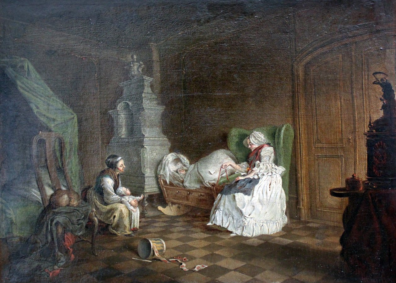Gezinsscene door Daniel Nikolaus Chodowiecki