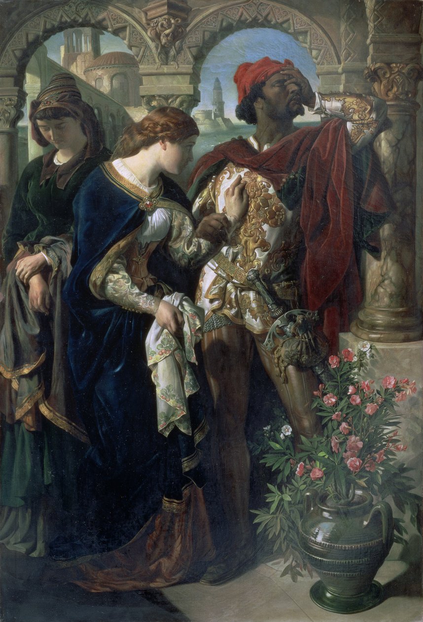 Othello, Desdemona en Emilia door Daniel Maclise