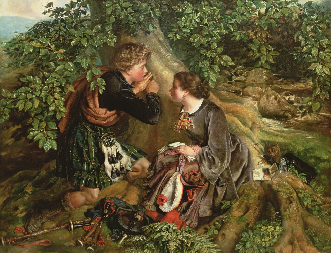 Schotse Geliefden, 1863 door Daniel Maclise