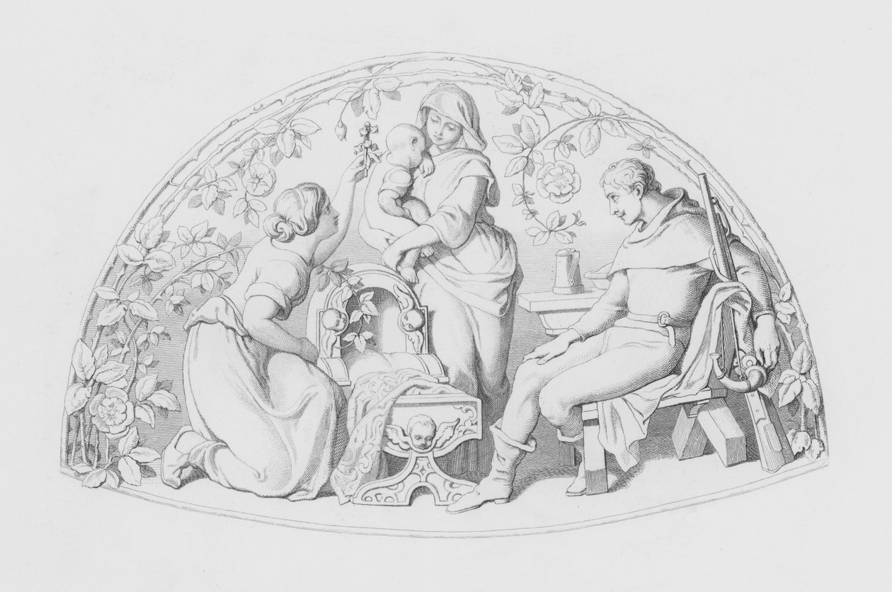 Shakespeare, De Baby door Daniel (after) Maclise