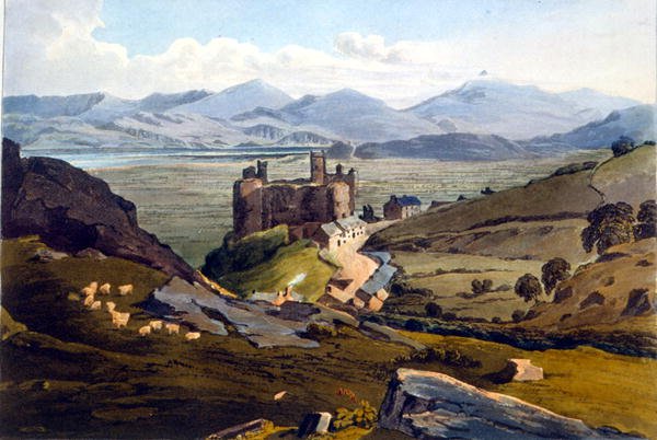 Kasteel Harlech door Daniel Havell