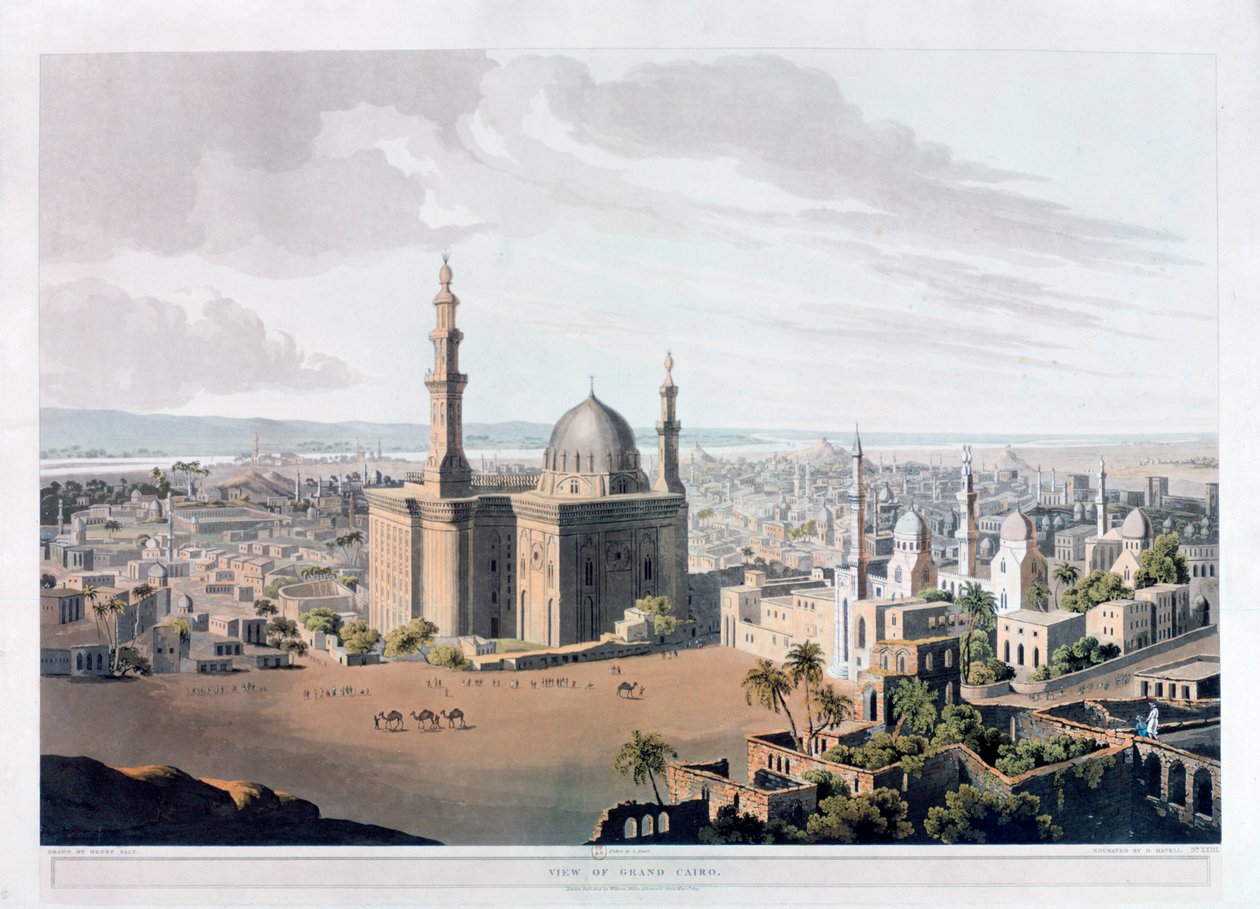 Uitzicht op Groot Caïro, Egypte door Daniel Havell