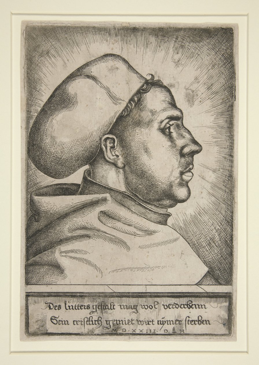 Maarten Luther, 1523 door Daniel Hopfer