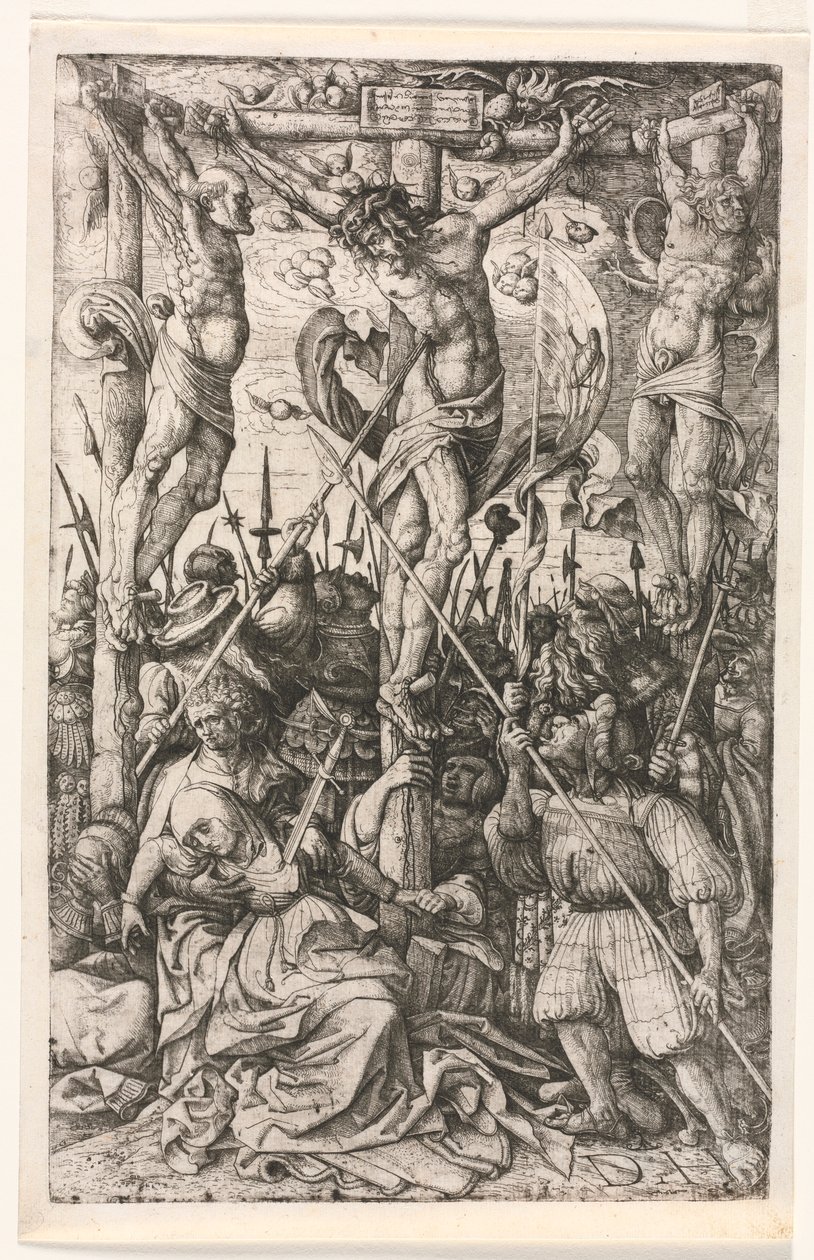 De Calvarie, ca. 1520 door Daniel Hopfer