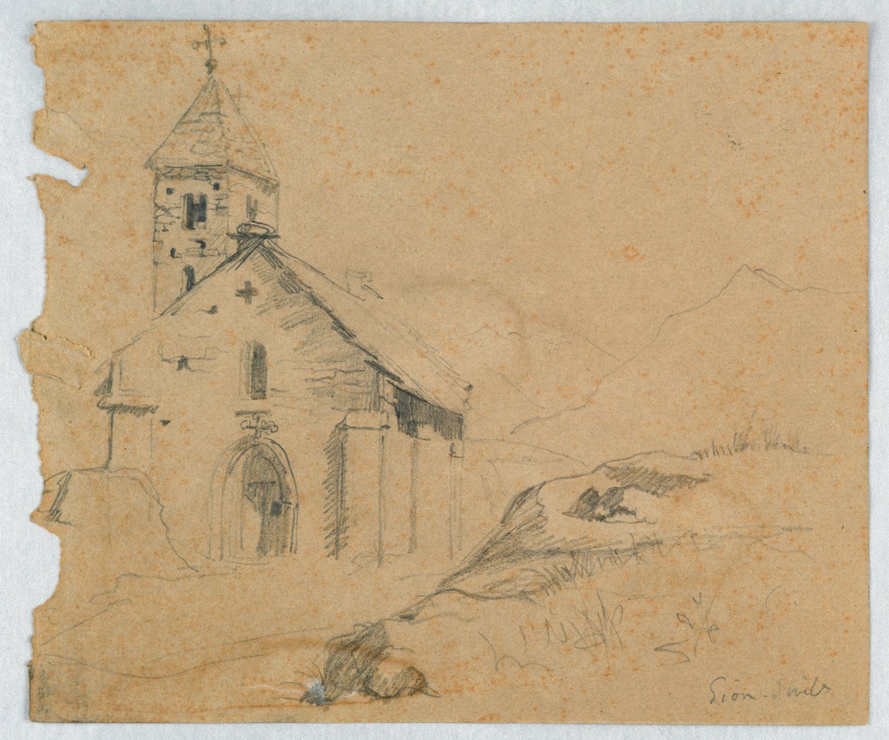 Kleine kerk in Sion, Zwitserland door Daniel Huntington