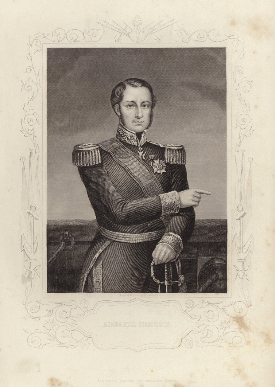 Admiraal Havelin (gravure) door Daniel John. Pound