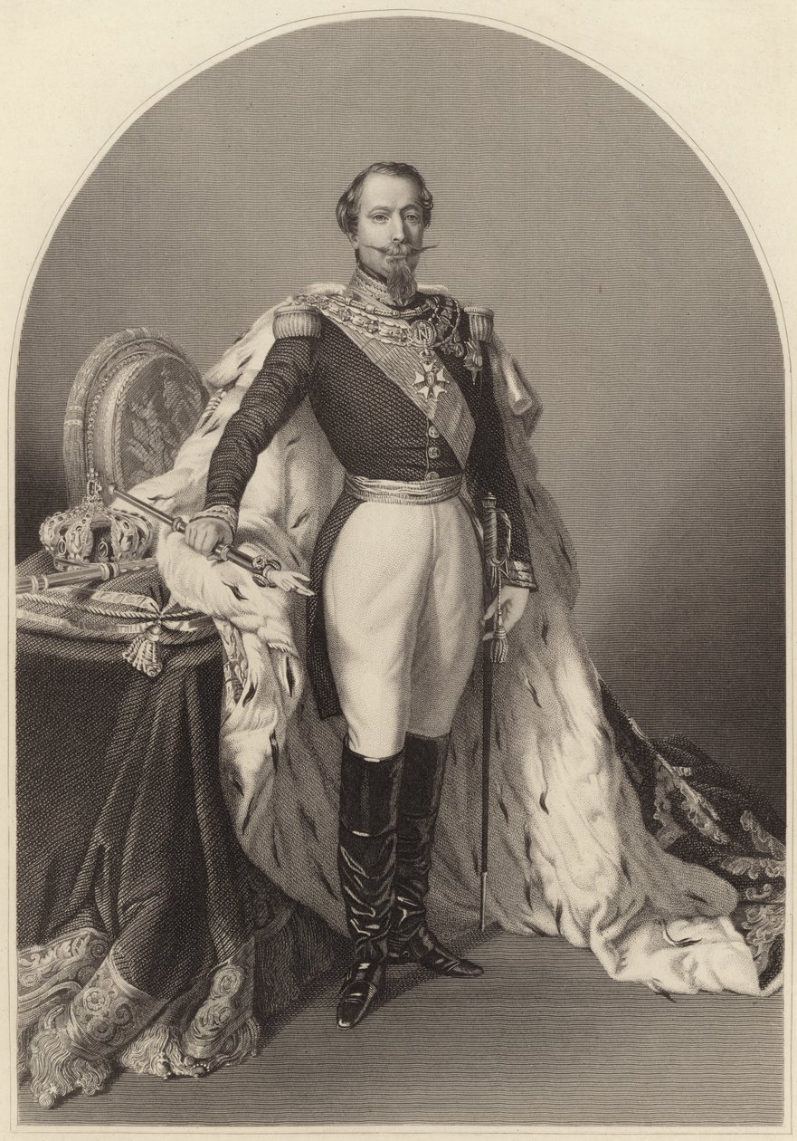 Louis-Napoleon Bonaparte (gravure) door Daniel John. Pound